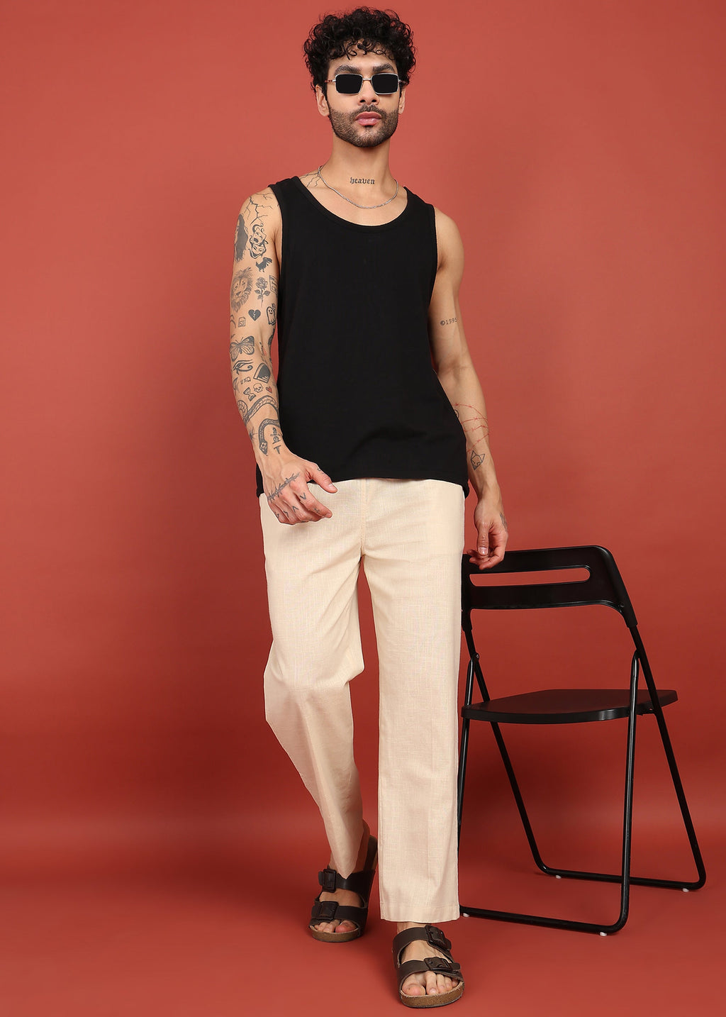 Fabmade Ivory Comfort Linen Pyjama