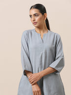 trueBrowns Cotton Steel Blue Short Co-Ord Set | Relove - Distacart