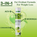 BOOSTIQ Apple Cider Vinegar With Moringa Effervescent Tablets - Green Apple Flavour