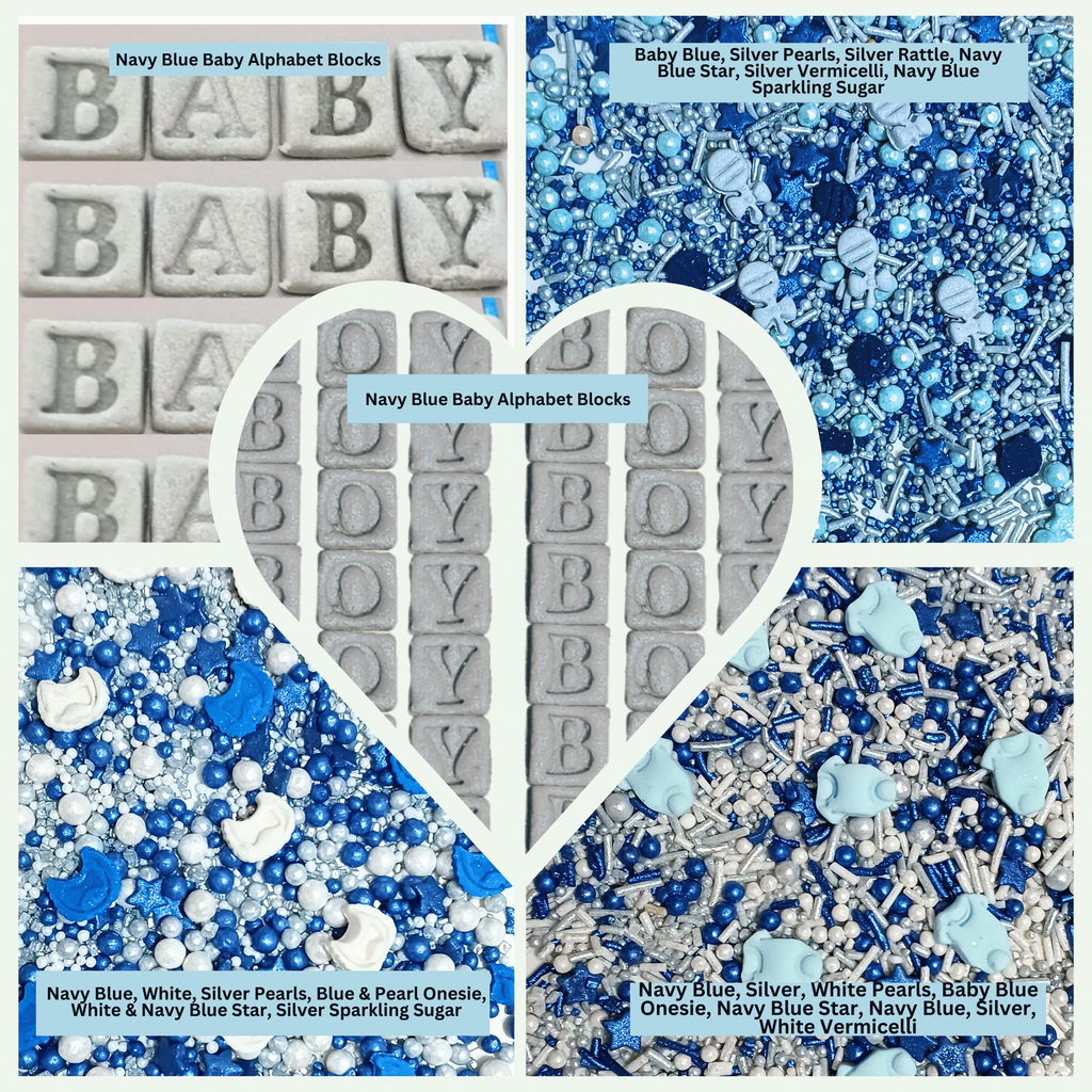 confect boys baby shower sprinkles gender reveal sprinkles baby blue sprinkles for cake cupcake decorating pack of 5 baby shower 35