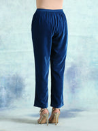 trueBrowns Blue Velvet Pant