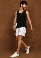 Fabmade Leaf Whisper Linen Shorts