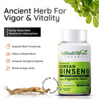 Health Veda Organics Plant Based Korean Red Ginseng Capsules - Distacart