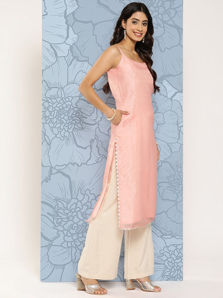 Ahalyaa Polka Dot Printed Organza Kurta