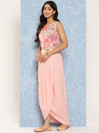 Ahalyaa Floral Printed Ethnic Co-Ords With Jacket - Distacart