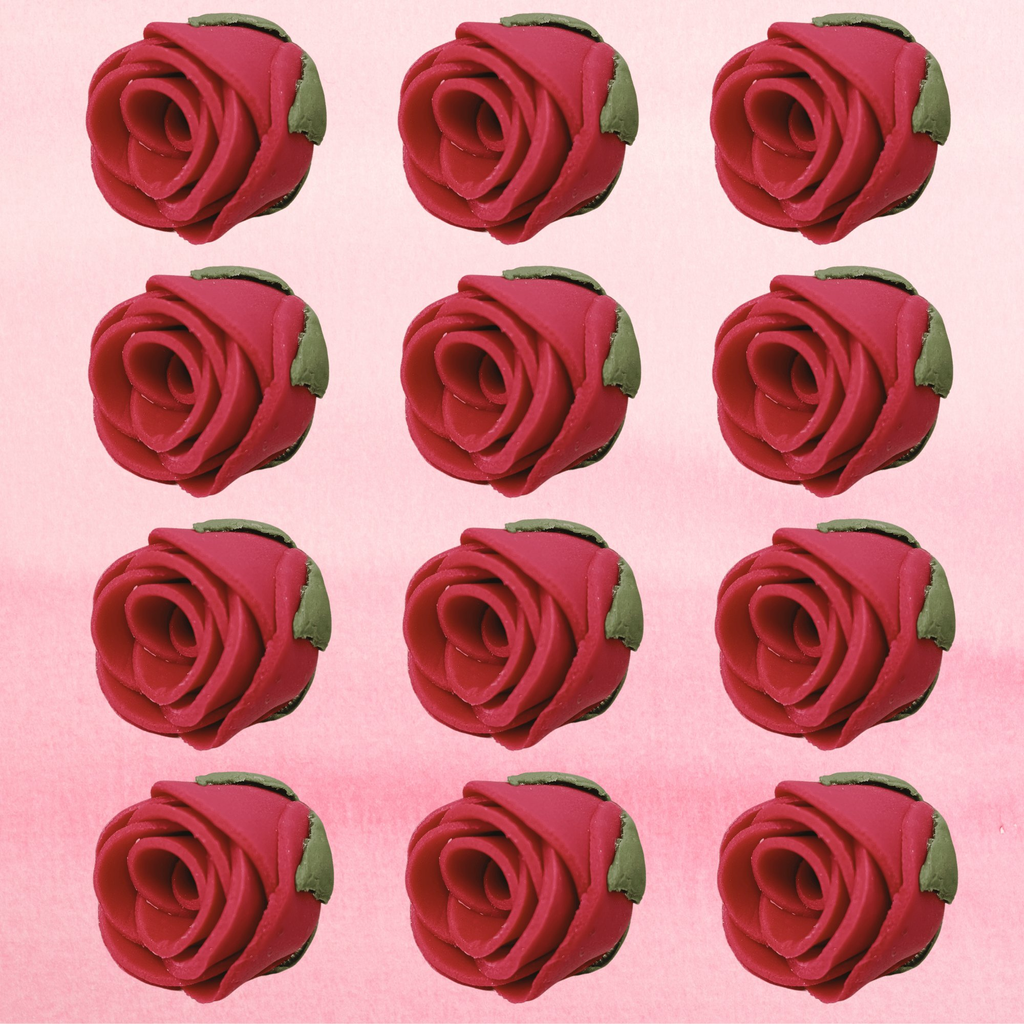 sugar roses for cake cupcake decoration magenta 120 gms