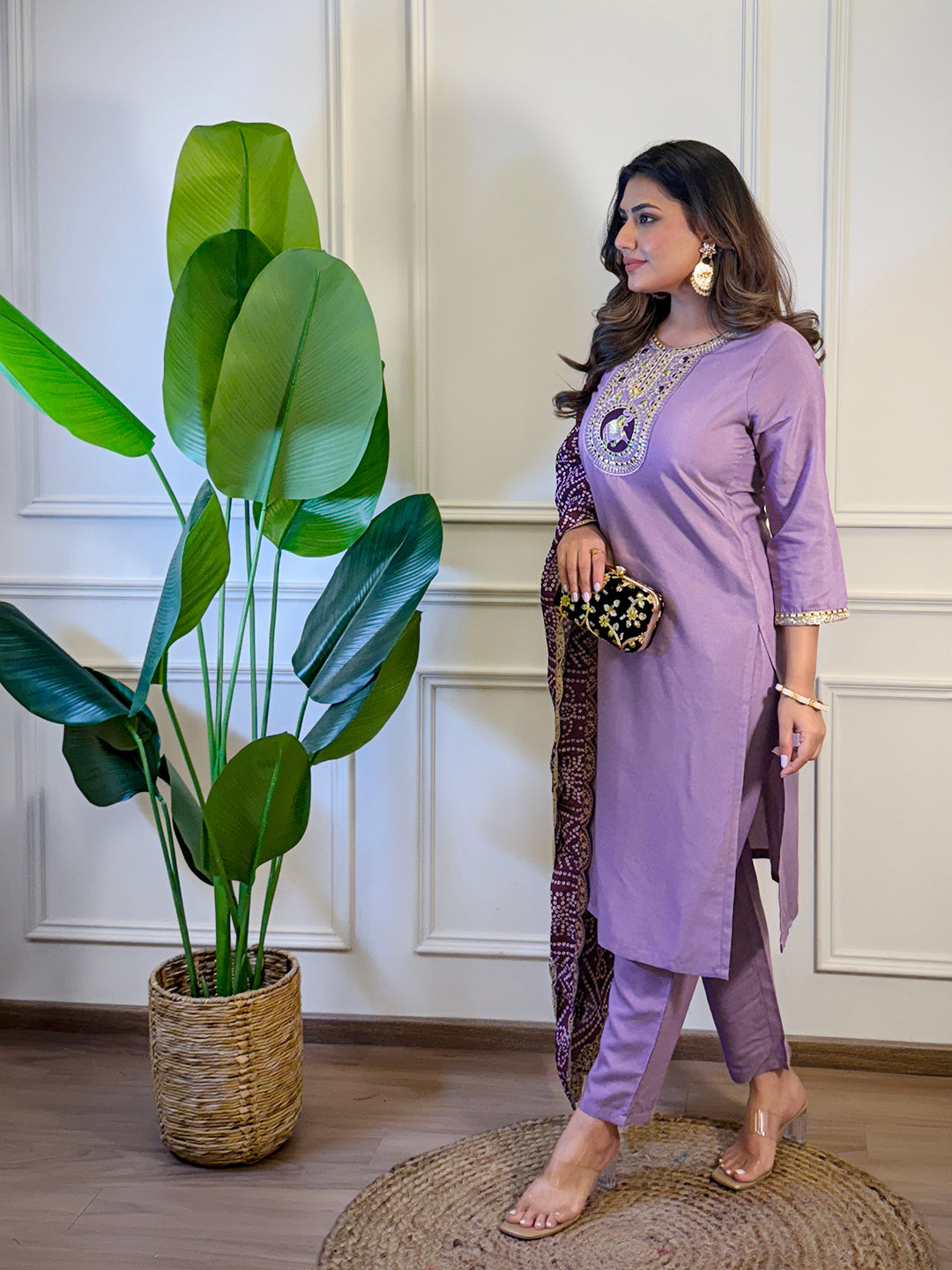 The52 Women's Gorgeous Viscose Embroidery Straight Kurta with Pant And Dupatta Set - Distacart
