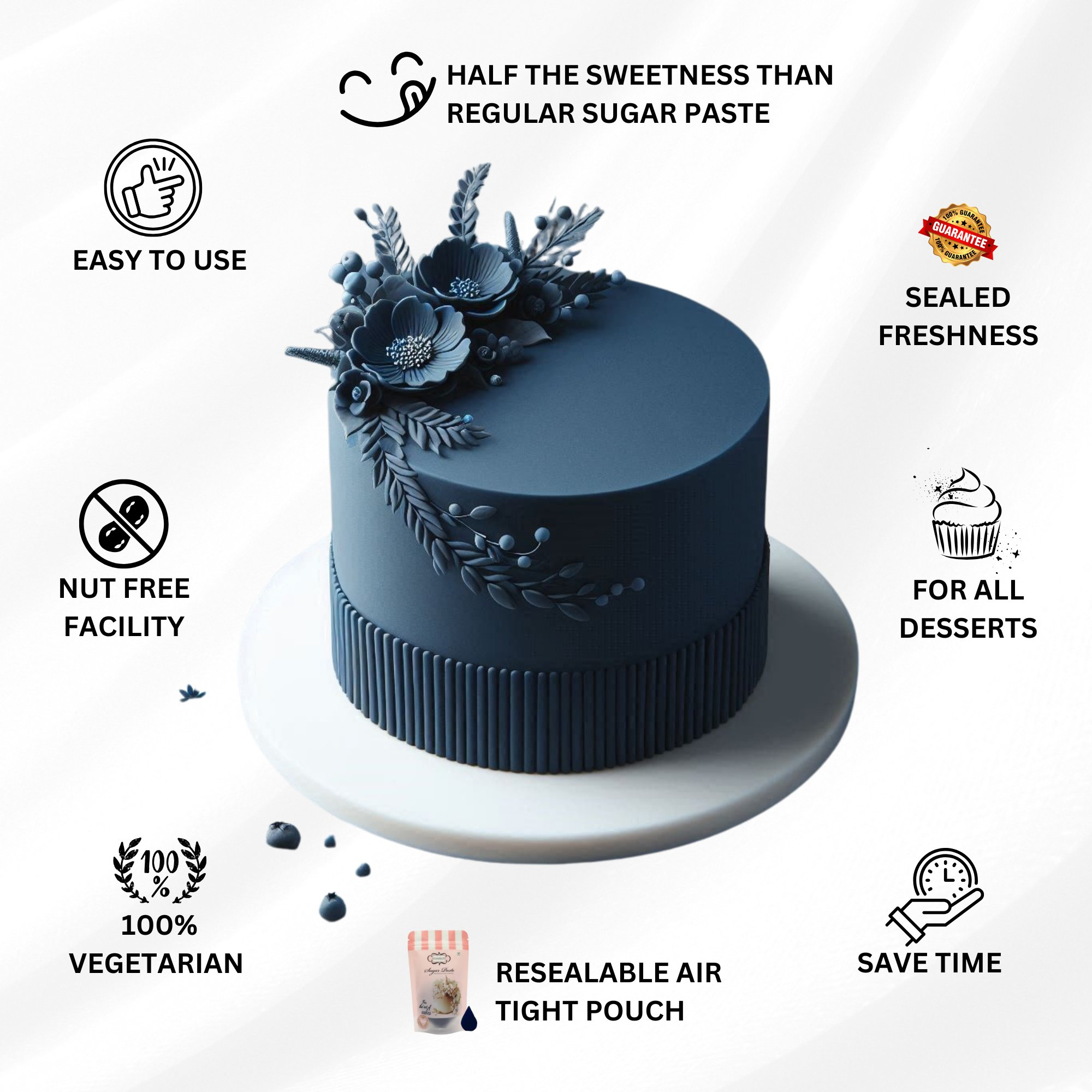 confect nightsky navy sugarpaste br b 250 gms b