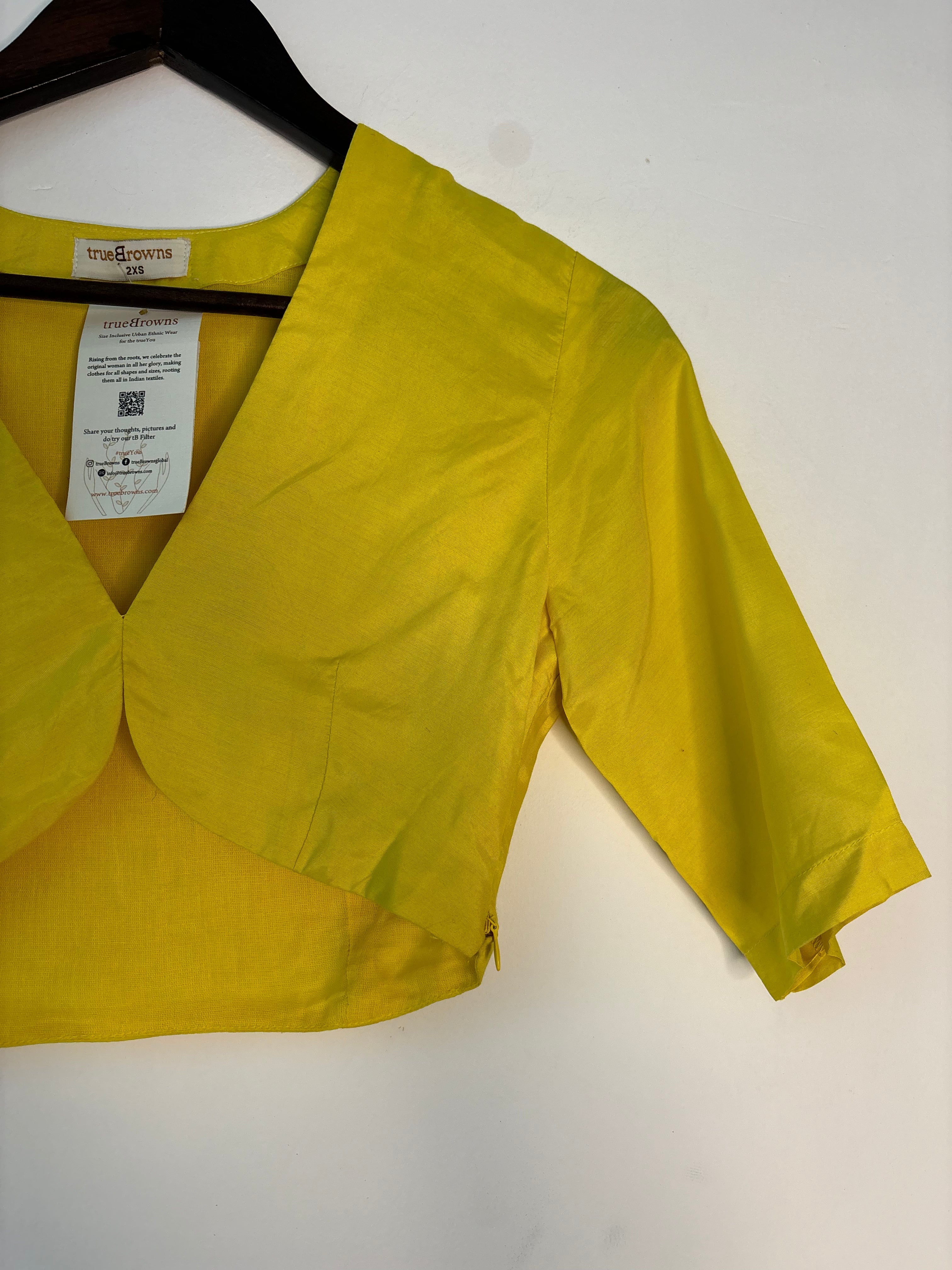 trueBrowns Lime Muslin Blouse