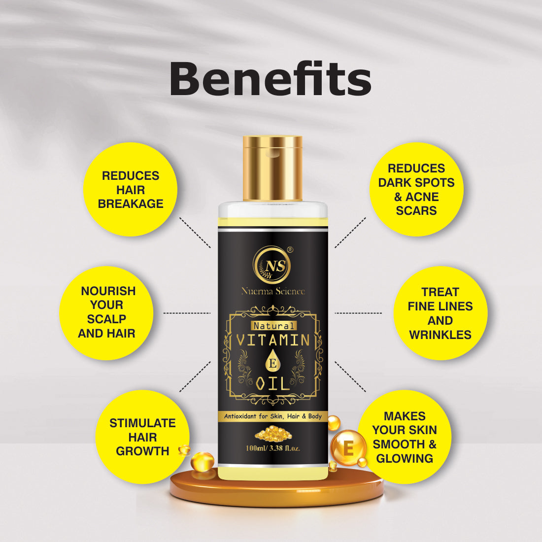 Nuerma Science Vitamin E Oil For Skin, Hair & Body
