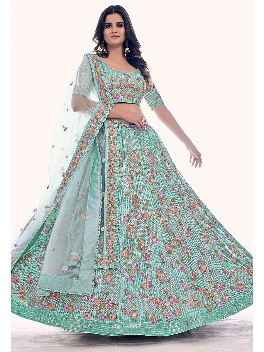 Myra Firozi Soft Net Embroidered Designer Lehenga Choli