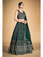 Myra Green Georgette Real Georgette Lehenga Choli