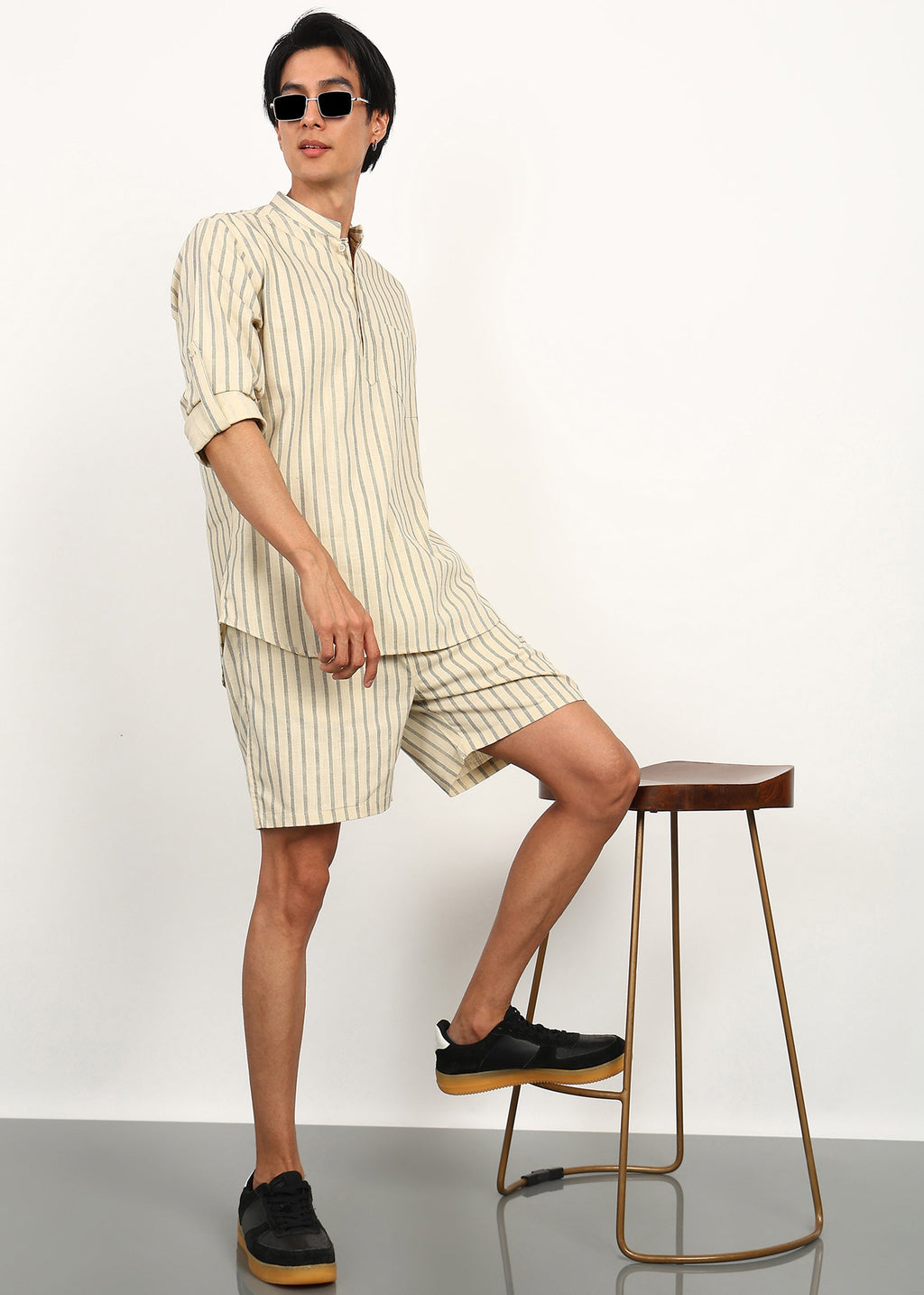 Fabmade Sandline Stripe Linen Co-Ord Set