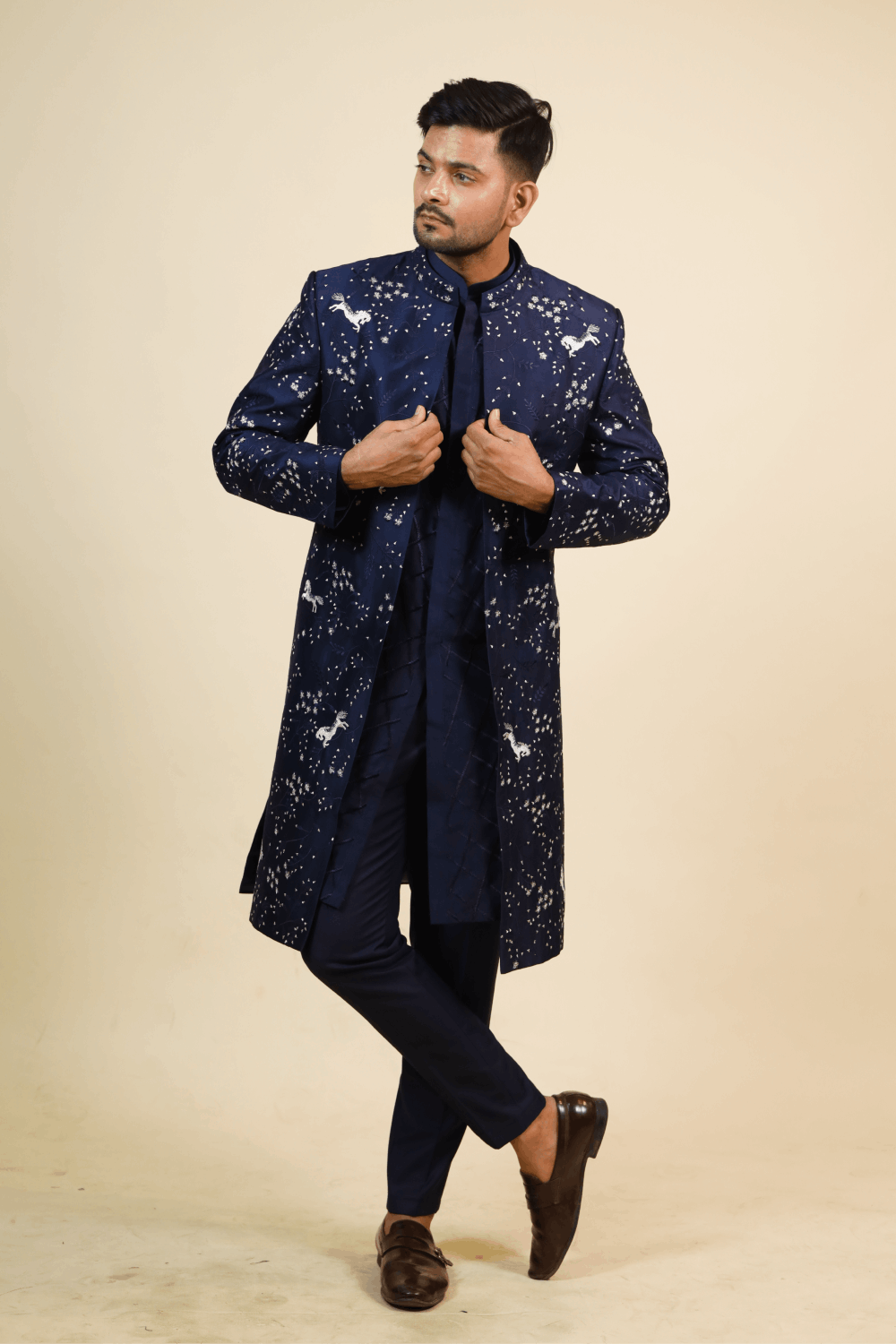 Flying Unicorn Designer Men's Kurta by Hilo Design