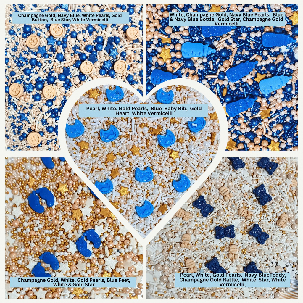confect boys baby shower sprinkles gender reveal sprinkles edible sprinkles pack of 5 baby shower 33