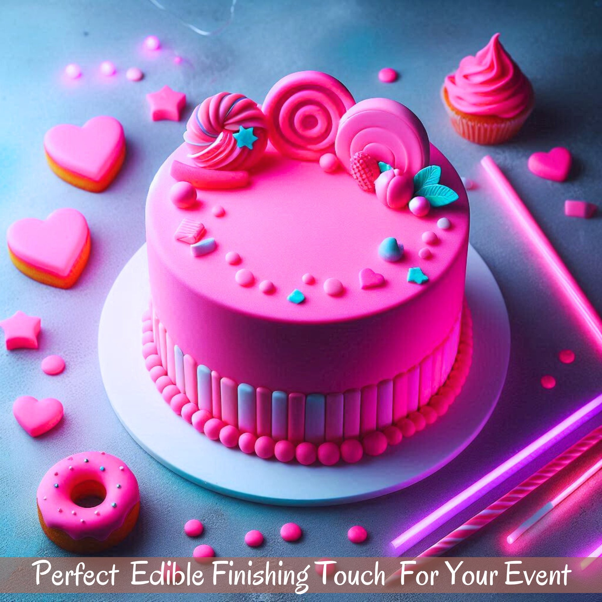 neon pink fondant edible sugarpaste 1kg