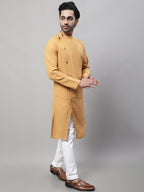 Even Apparels Mustard Sherwani Kurta With Asymetrical Cut - Distacart