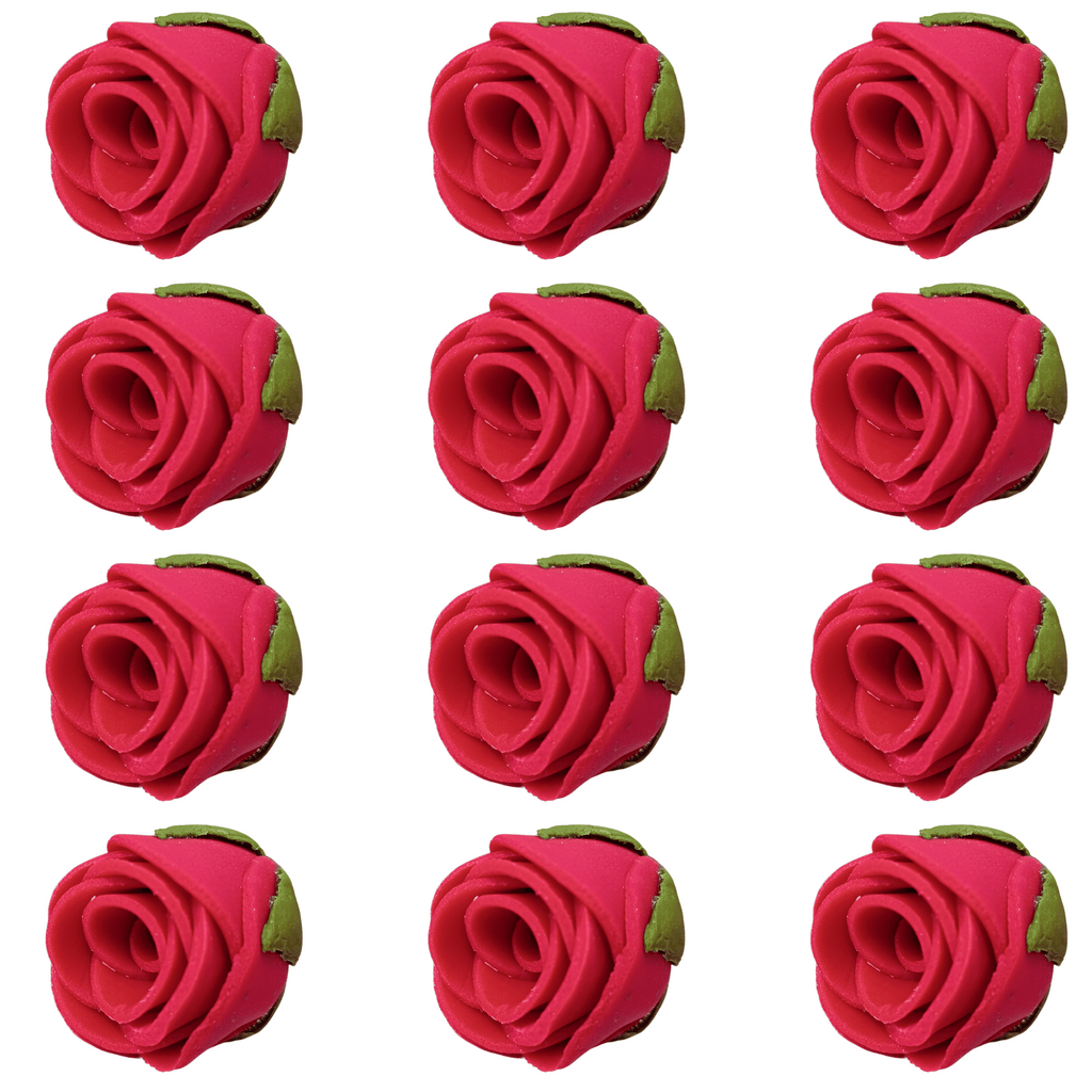 confect edible rose topper edible rose for cake decorations edible crimson pink roses pack of 12