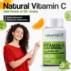 Health Veda Organics Natural Vitamin C Tablets For Skin & Health - Distacart