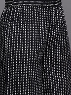 KSUT (House of Varanga) Black And White Cotton Printed Anarkali Kurta Paired With Palazzo And Chiffon Dupatta - Distacart