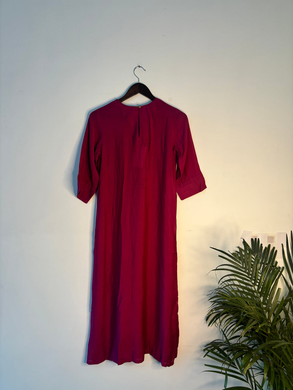 trueBrowns Pink Muslin Long Kurta - Distacart
