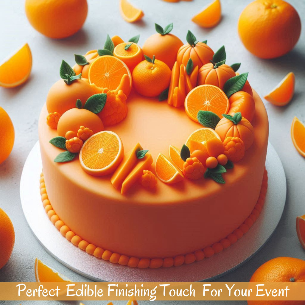 confect fluorescent orange sugarpaste br b 250 gms b
