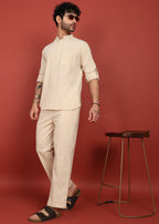 Fabmade Ivory Ease Short Kurta Co-Ord Set