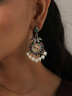 trueBrowns Silver Gold Tone Embossed Earrings - Distacart