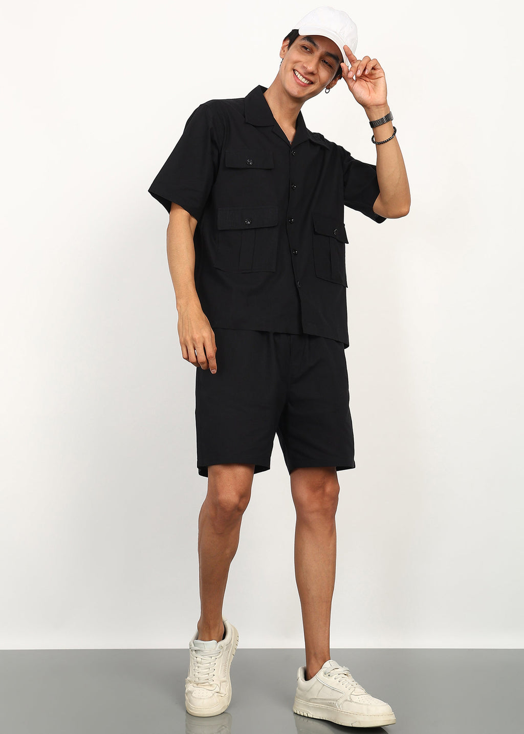 Fabmade Black Utility Co-Ord Set For Men