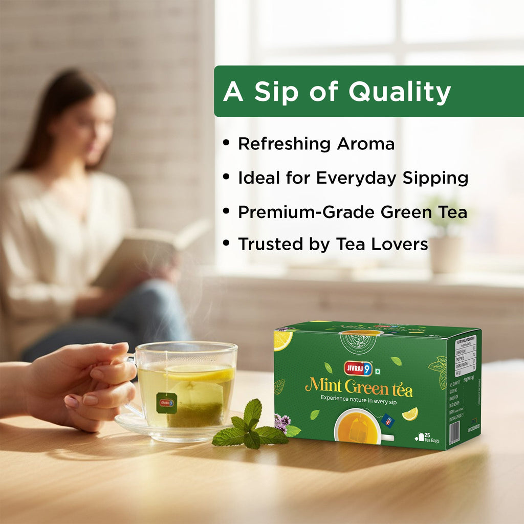 jivraj9 Tea Mint Green Tea - Distacart