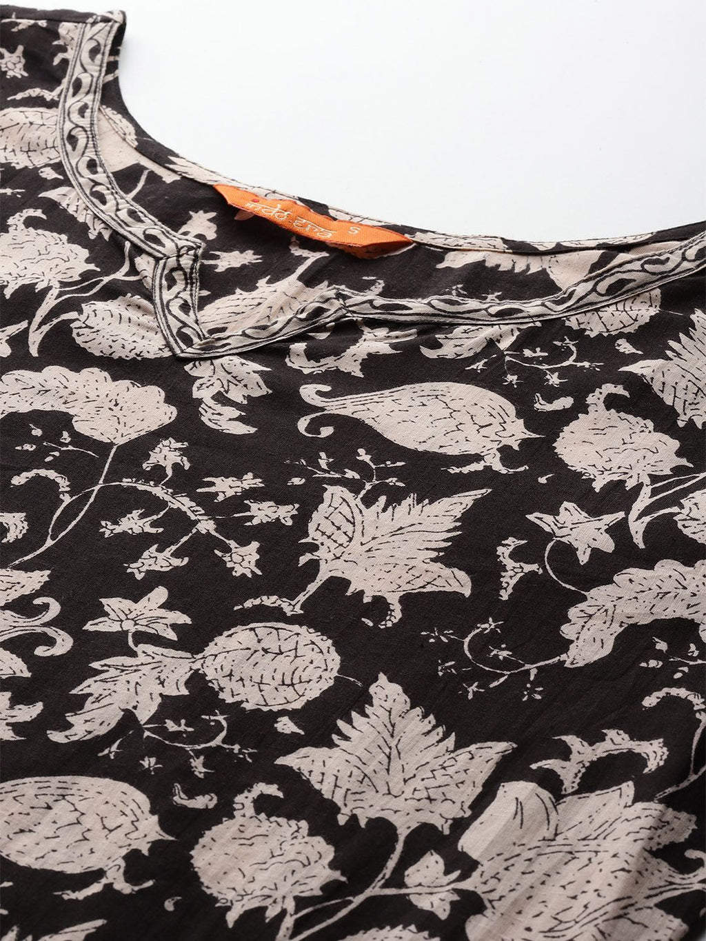 Indo Era Floral Printed Pure Cotton Kurta with Salwar & With Dupatta - Distacart