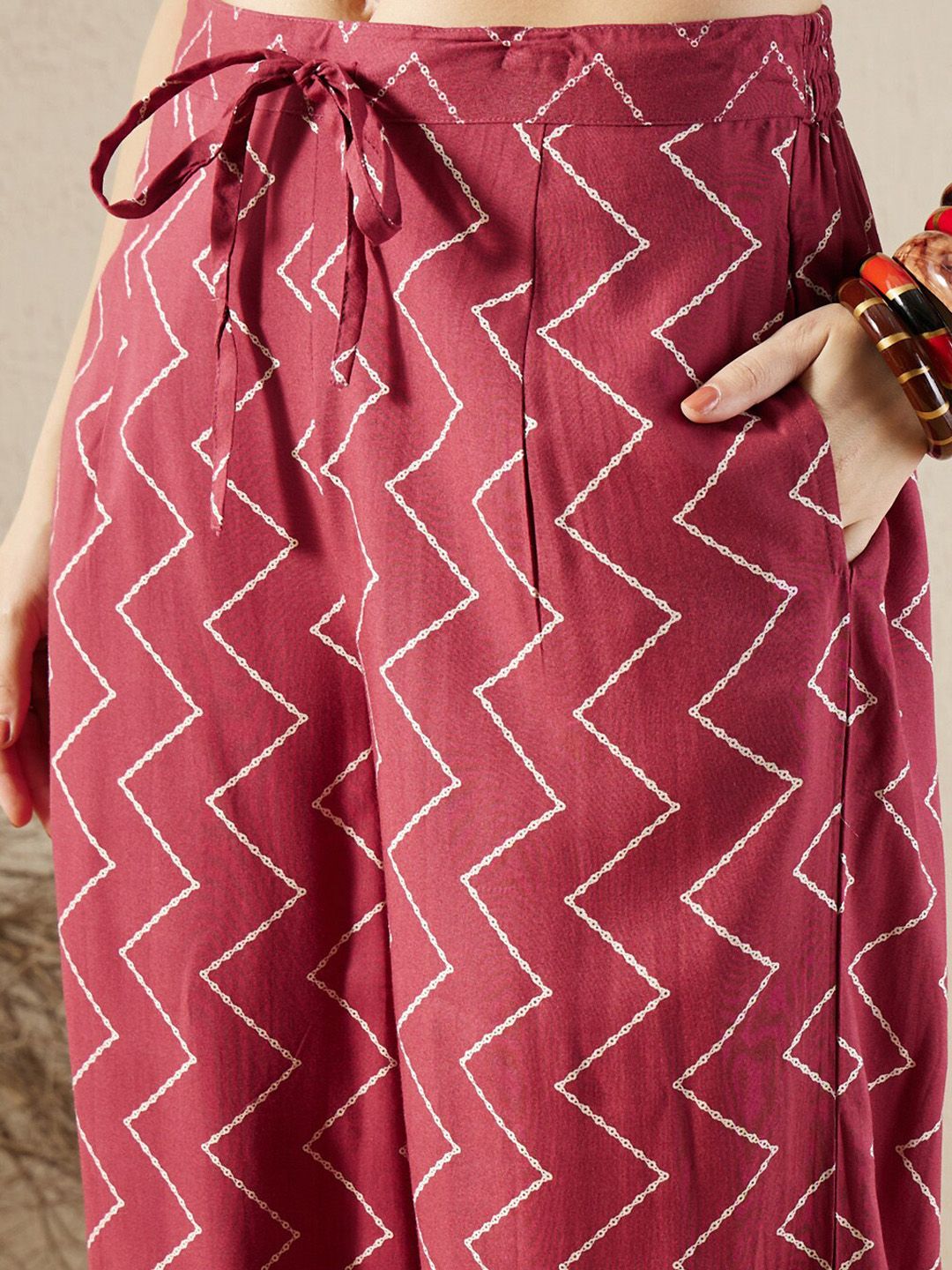 Indo Era Floral Printed V-Neck Sequinned A-Line Kurta with Salwar - Distacart