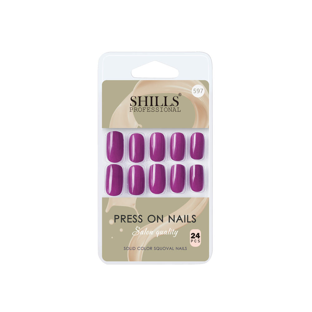 shills professional reusable press on nails square spn597