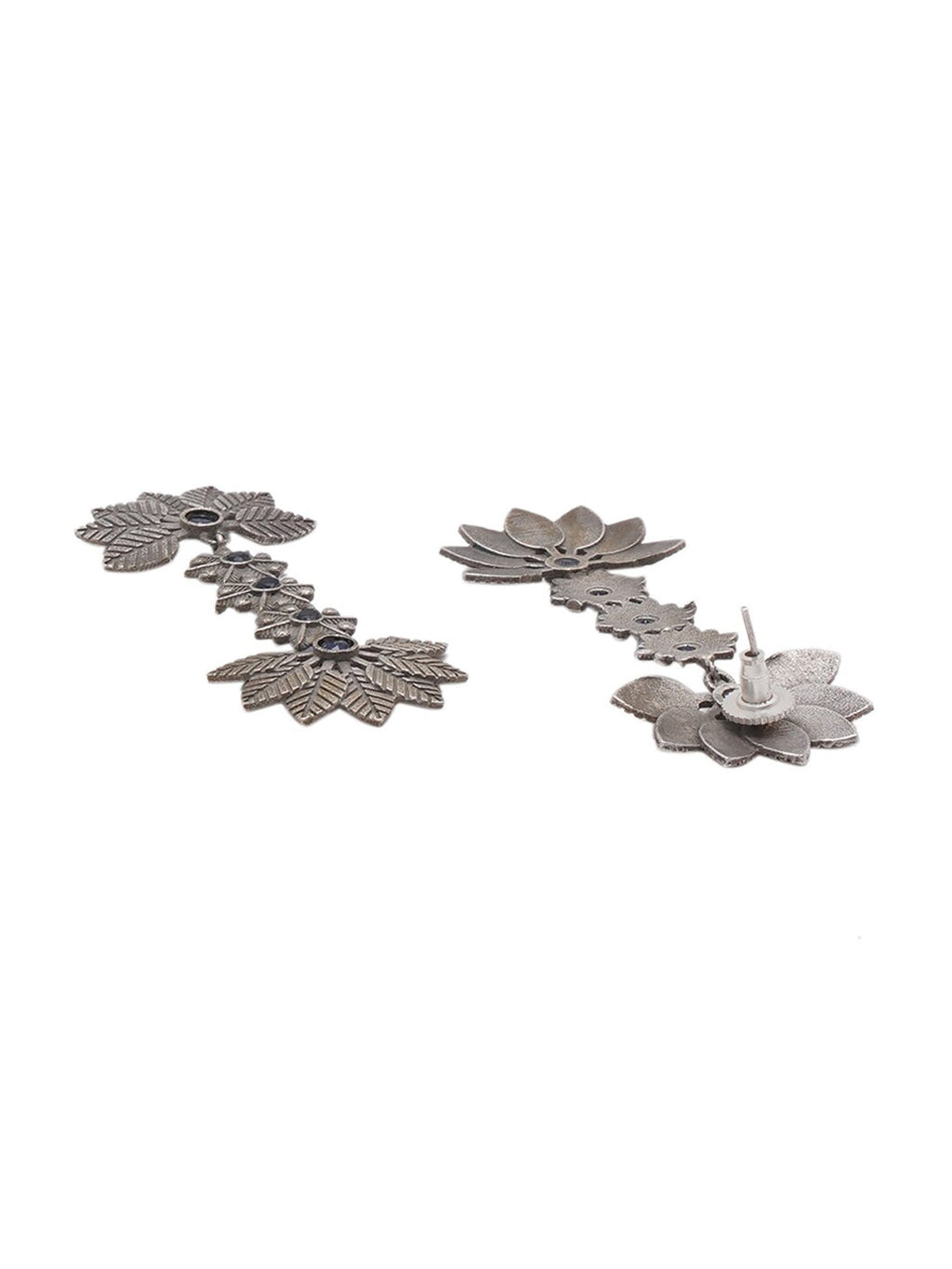 Shoshaa Silver-Toned Contemporary Drop Earrings - Distacart