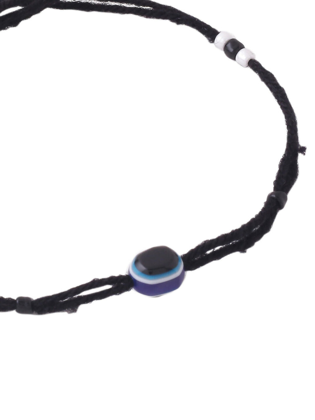NVR Women Set of 2 Evil Eye Adjustable Black Anklets - Distacart
