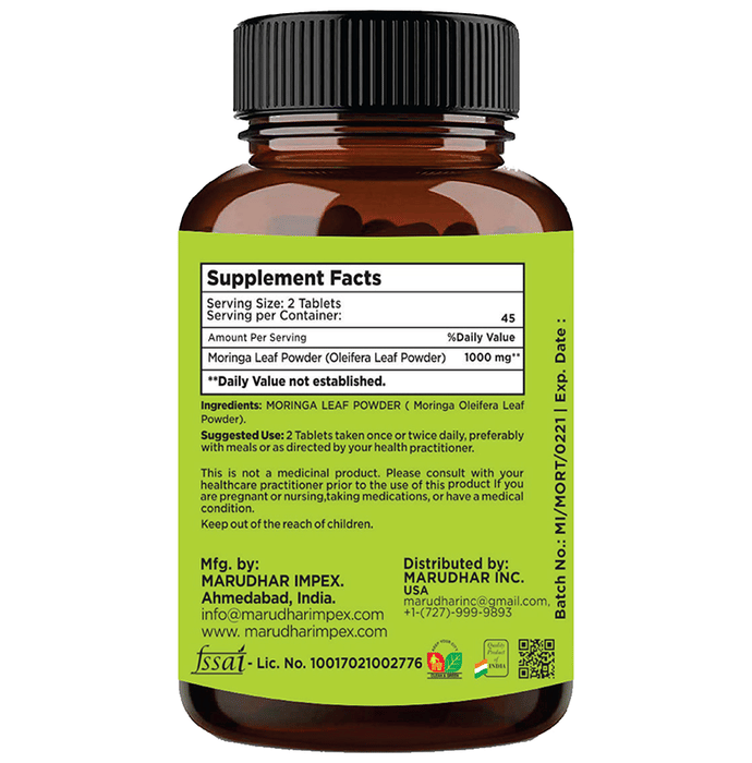 Minature 100% Natural Moringa Leaf Tablets