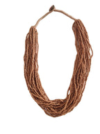 Inhanns Handmade Beaded Multilayer Necklace, 20 Layers - Sandalwood