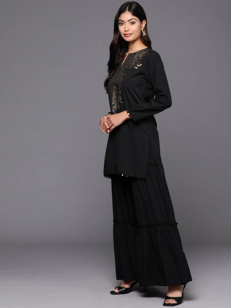 Ahalyaa Women's Traditional wear Kurta Set - Black
