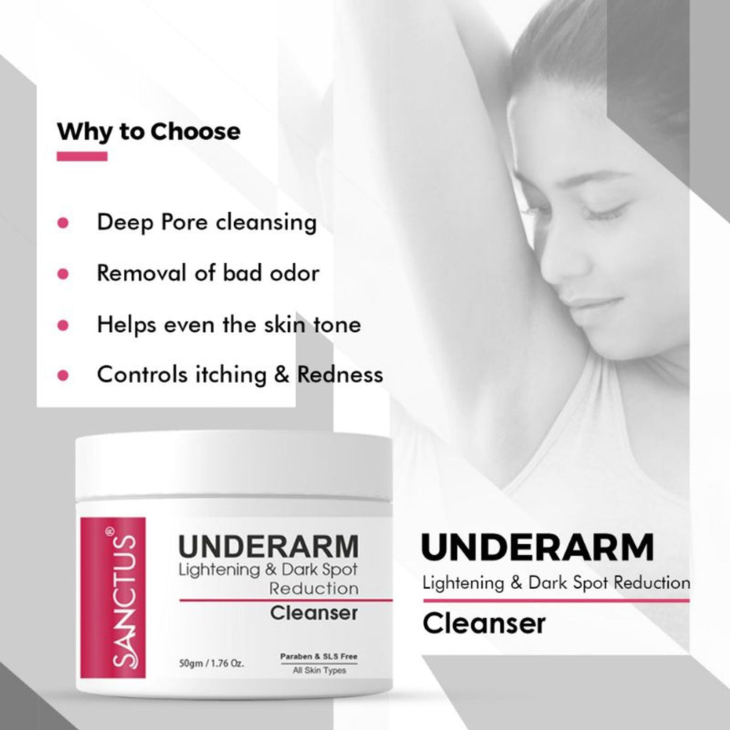 SANCTUS Underarm Lightening & Dark Spot Reduction Cleanser - Distacart