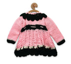 Chutput Kids Pink Ice Kitty Design Solid Pullover Sweater