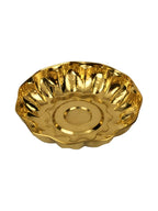 Spillbox Gold Toned Textured Pooja Thali