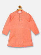 Sethukrishna Boys Orange Kurta with Dhoti Pants