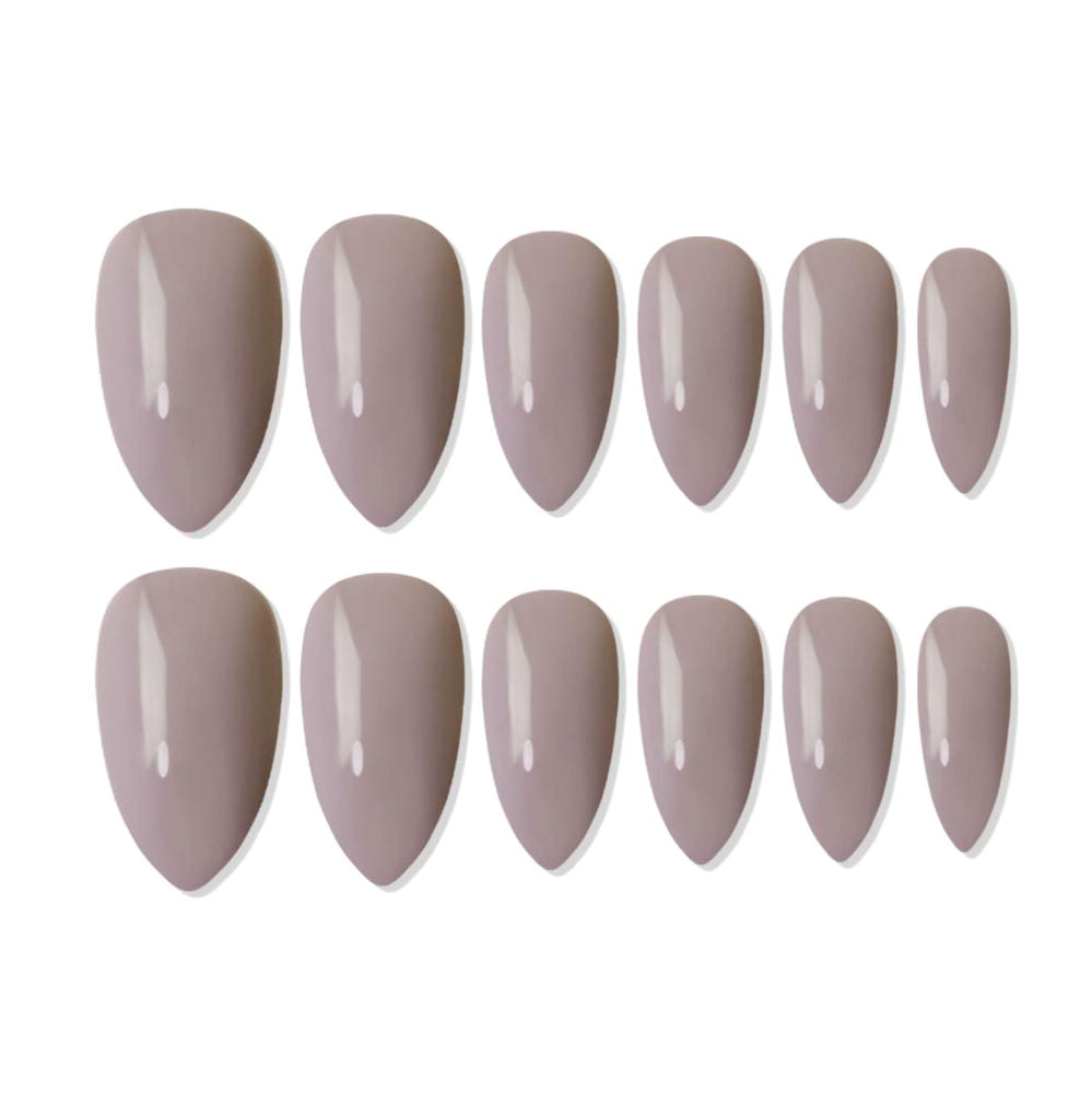 shills professional reusable press on nails almond spn625