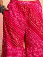 Sangria Floral Printed Pure Cotton Kurti With Sharara & Dupatta