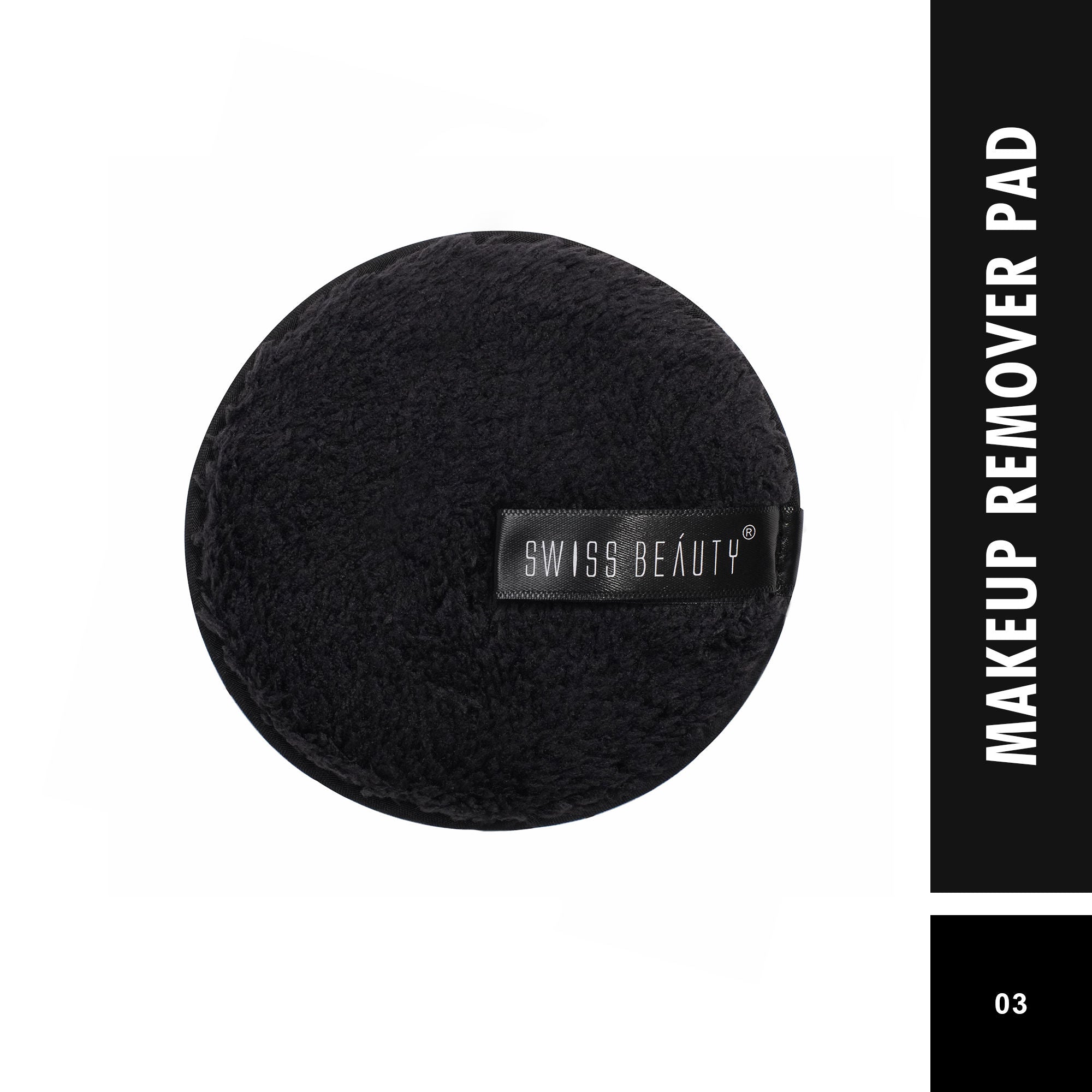 Swiss Beauty Soft & Gentle Cleansing Reusable Makeup Remover Pad - 8904409713214_black - Distacart