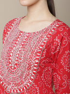 Sangria Bandhani Printed Cotton Kurta