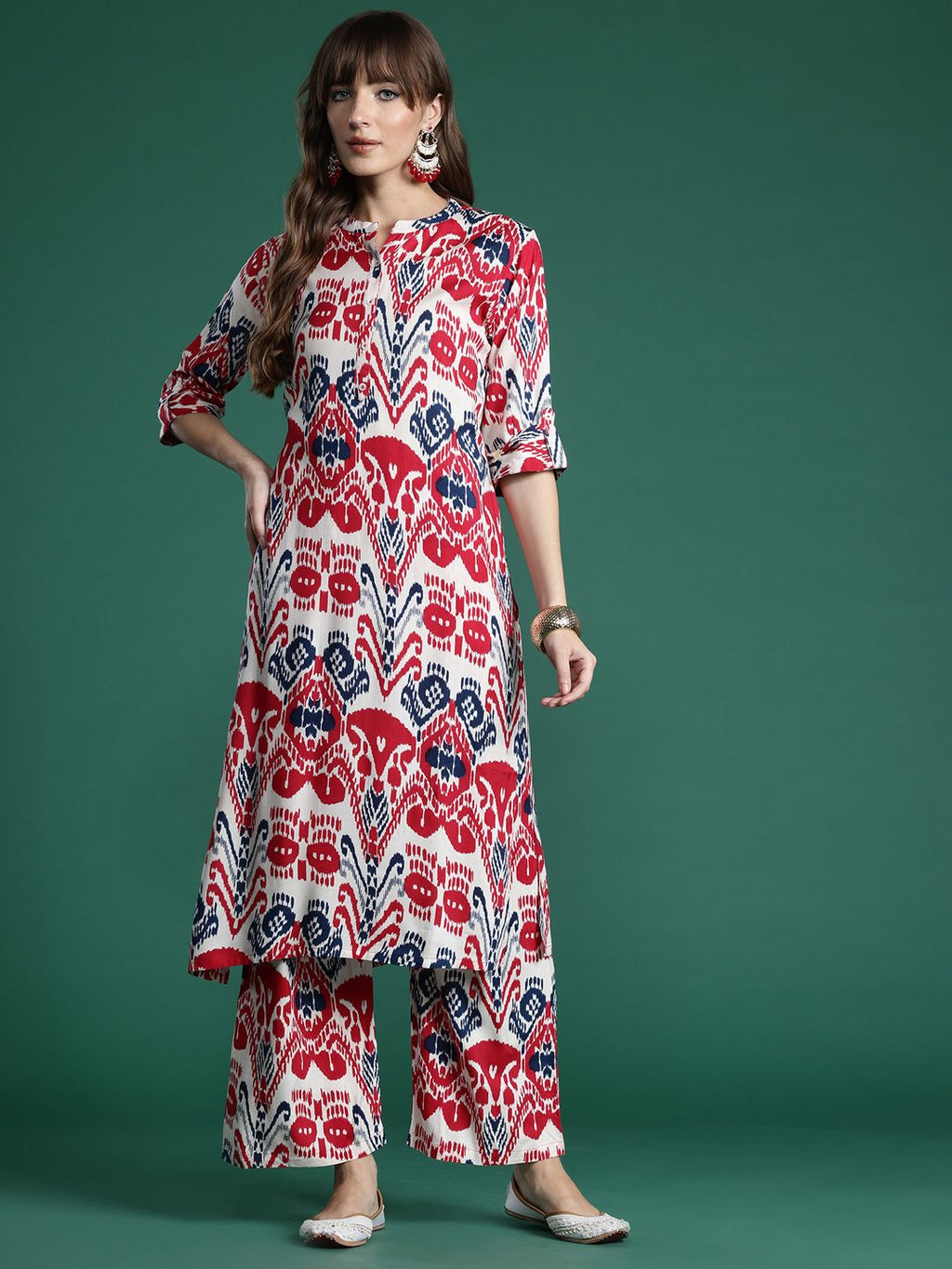 Indo Era Ethnic Motifs Printed Kurta with Palazzos