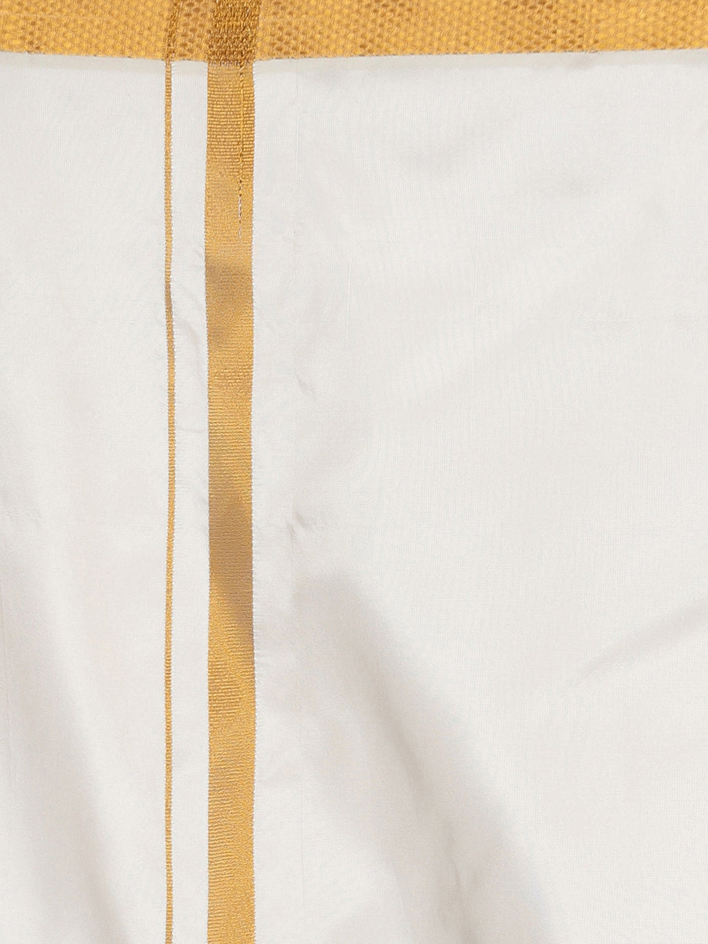 Sethukrishna Men Cream-Coloured Solid Art Silk Dhoti - Distacart