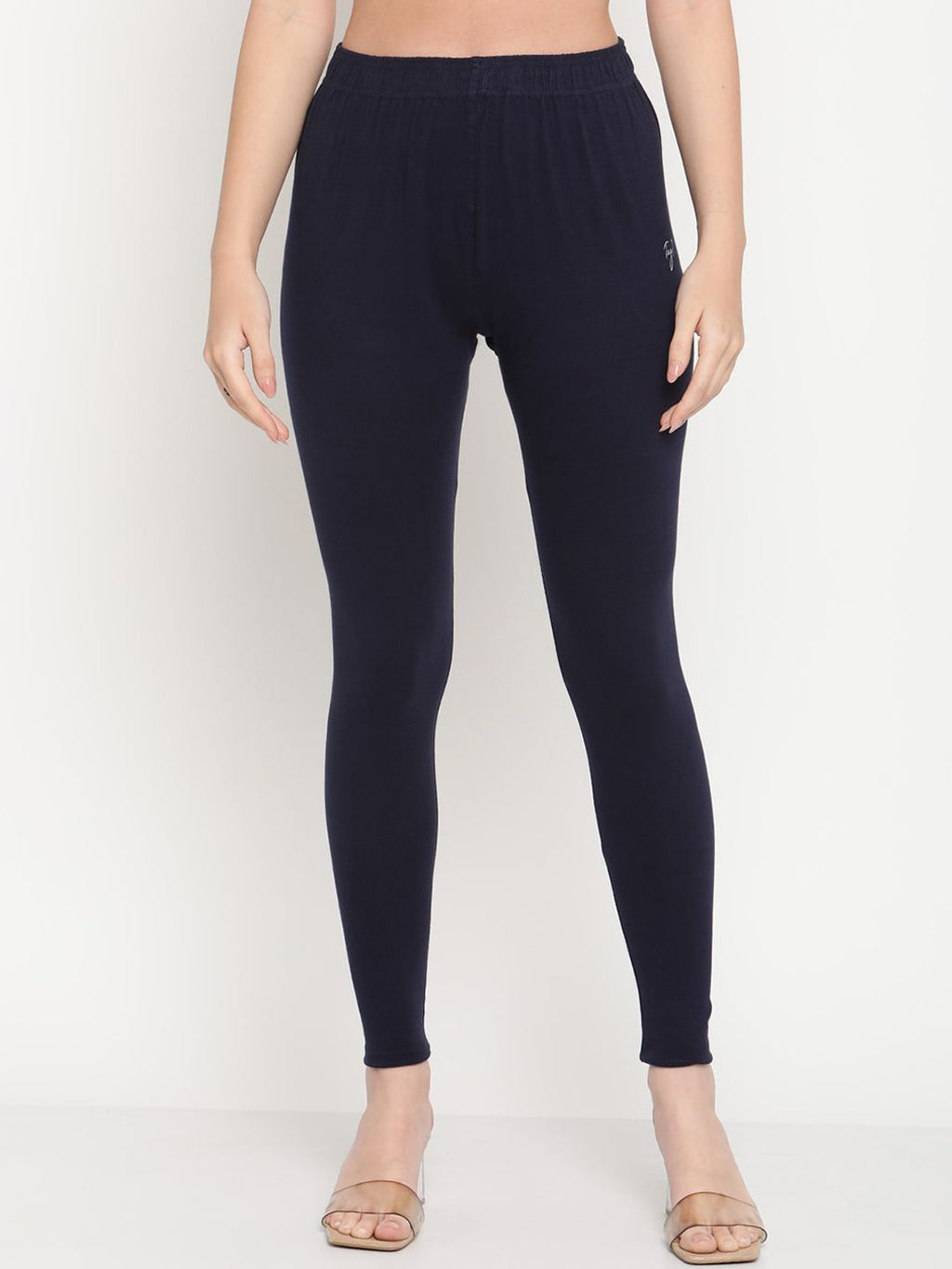 TAG 7 Women Pack Of 2 Solid Comfort-Fit Ankle-Length Leggings