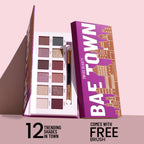Swiss Beauty Bae Town 12-In-1 Comes Eyeshadow Palette With Eye Brush - 02 Crush Me - Distacart
